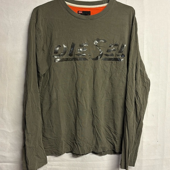 Vintage Diesel Men’s Long Sleeve T-Shirt Keep Frozen Size XL - Picture 1 of 7